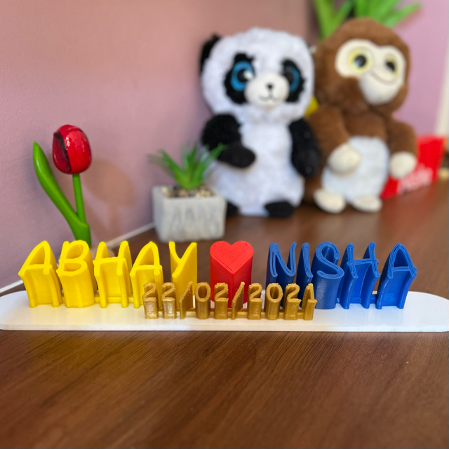 Custom Couple's Anniversary Date Plank