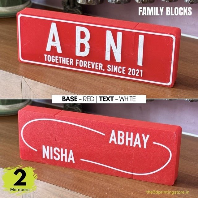 Interlocking Family Name Blocks (Custom Set)
