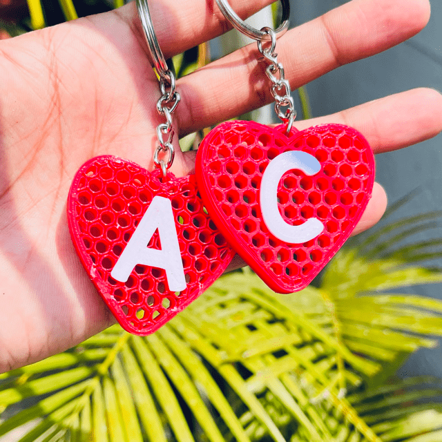 Interlocking Heart Keychains (Set of 2)