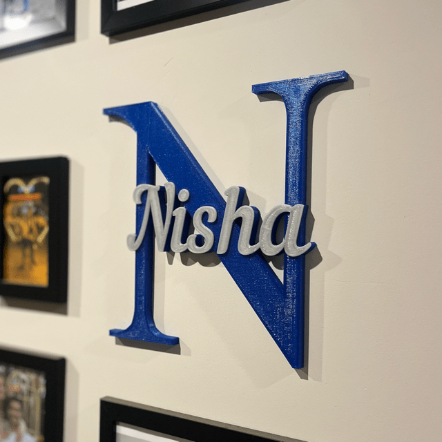 Luminous 3D Printed Name Light Art
