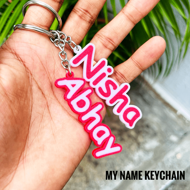 Custom 3D Printed Name Keychain
