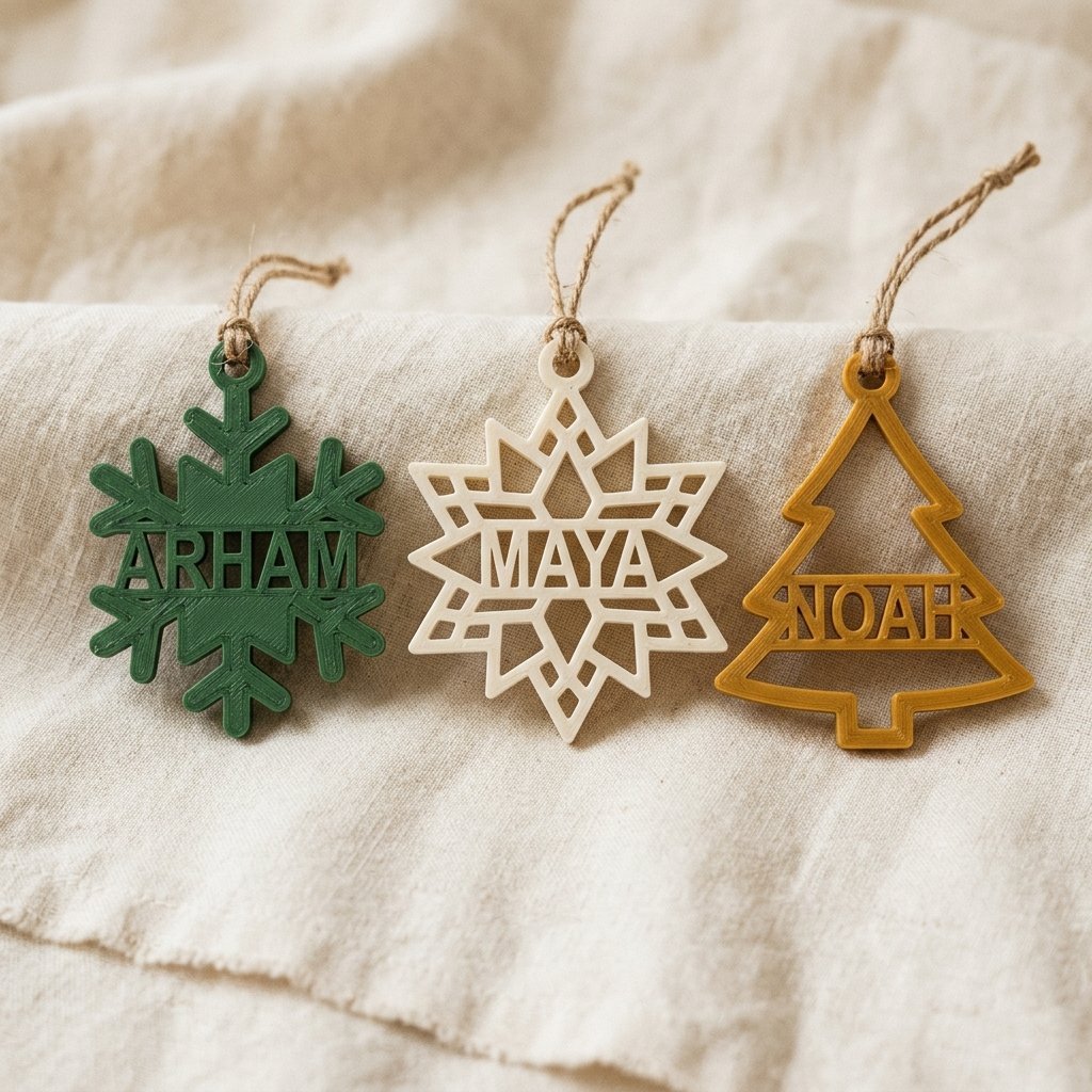 Personalized Holiday Ornament Trio Hero
