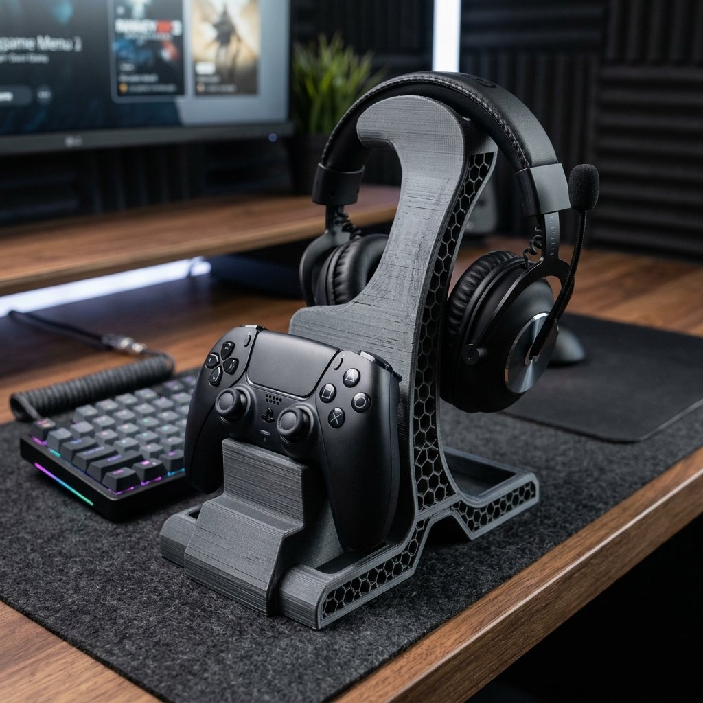 Universal Game Controller & Headphone Dual Stand