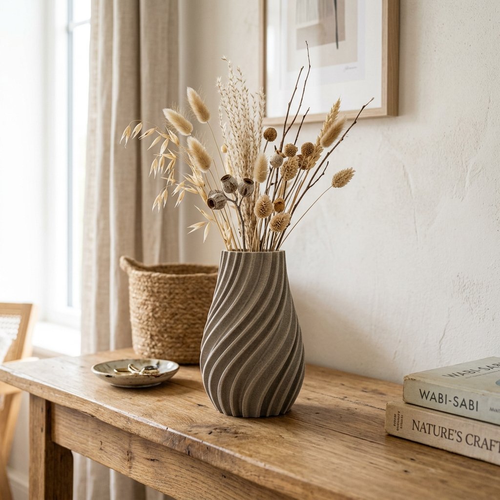 Modern Spiral Twist Geometric Vase